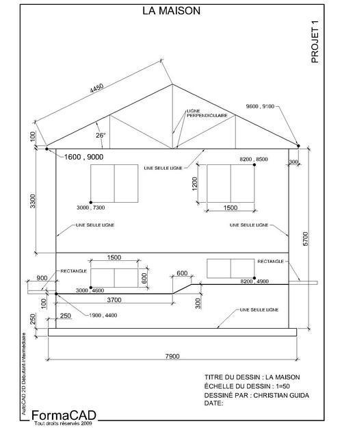 Dessin AutoCAD : Projet 1