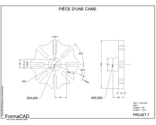 Dessin AutoCAD : Projet 7